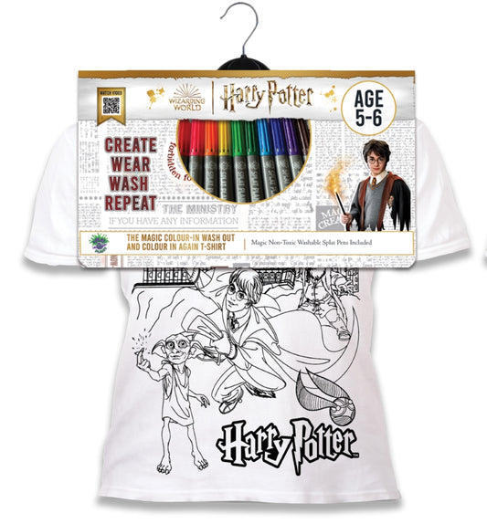 Vairākkārt krāsojamais SPLAT Planet T-krekls, Harry Potter (izm. no 3 līdz 11 gadiem)