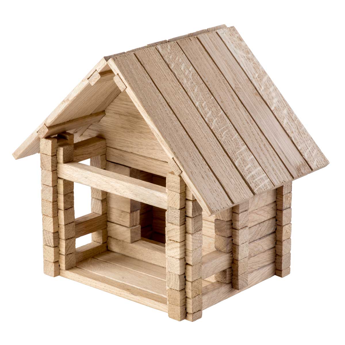 Igroteco деревянный конструктор - домик для детей "Деревенский домик", 146 шт.