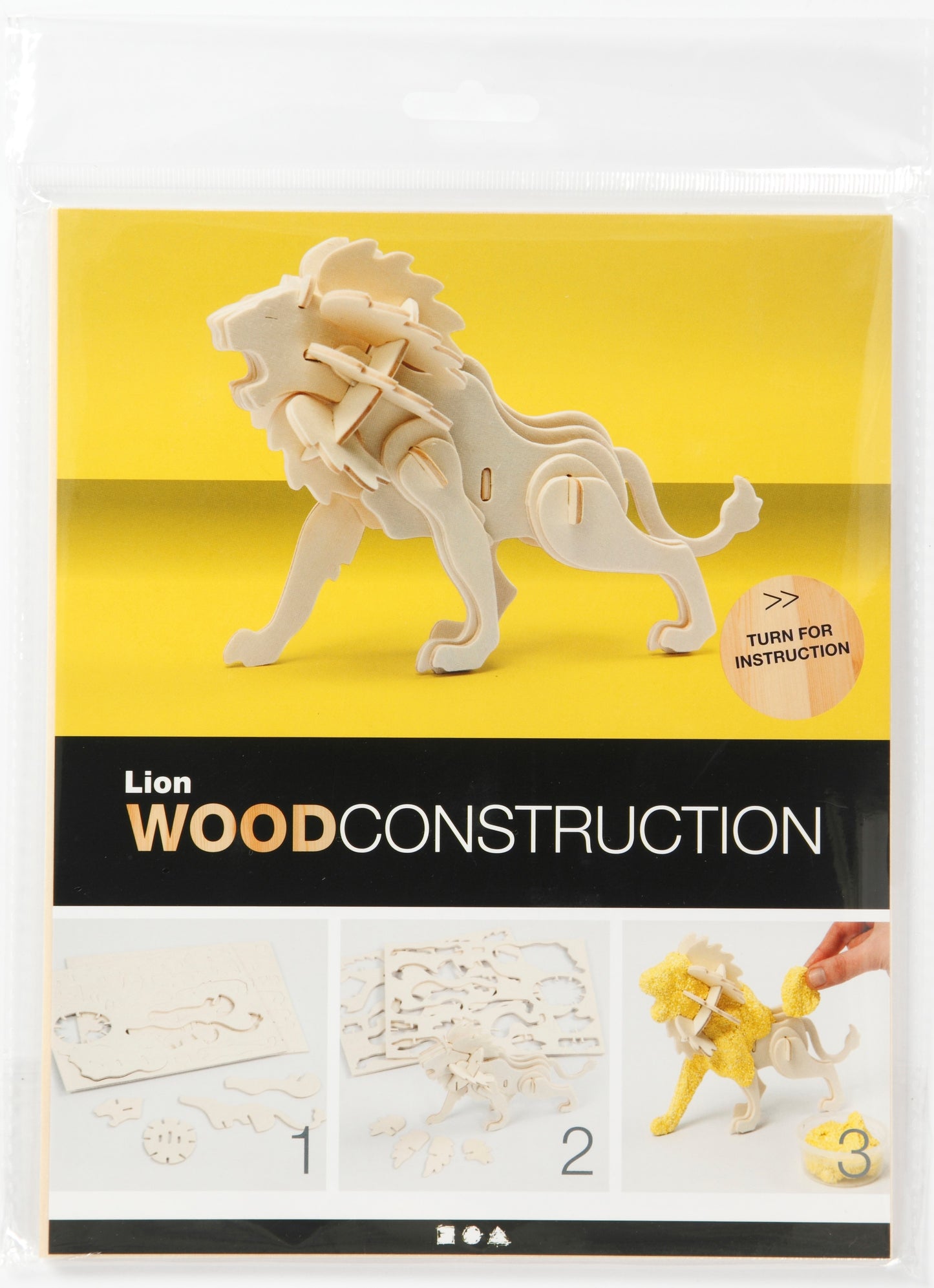 3D деревянный конструктор Лев