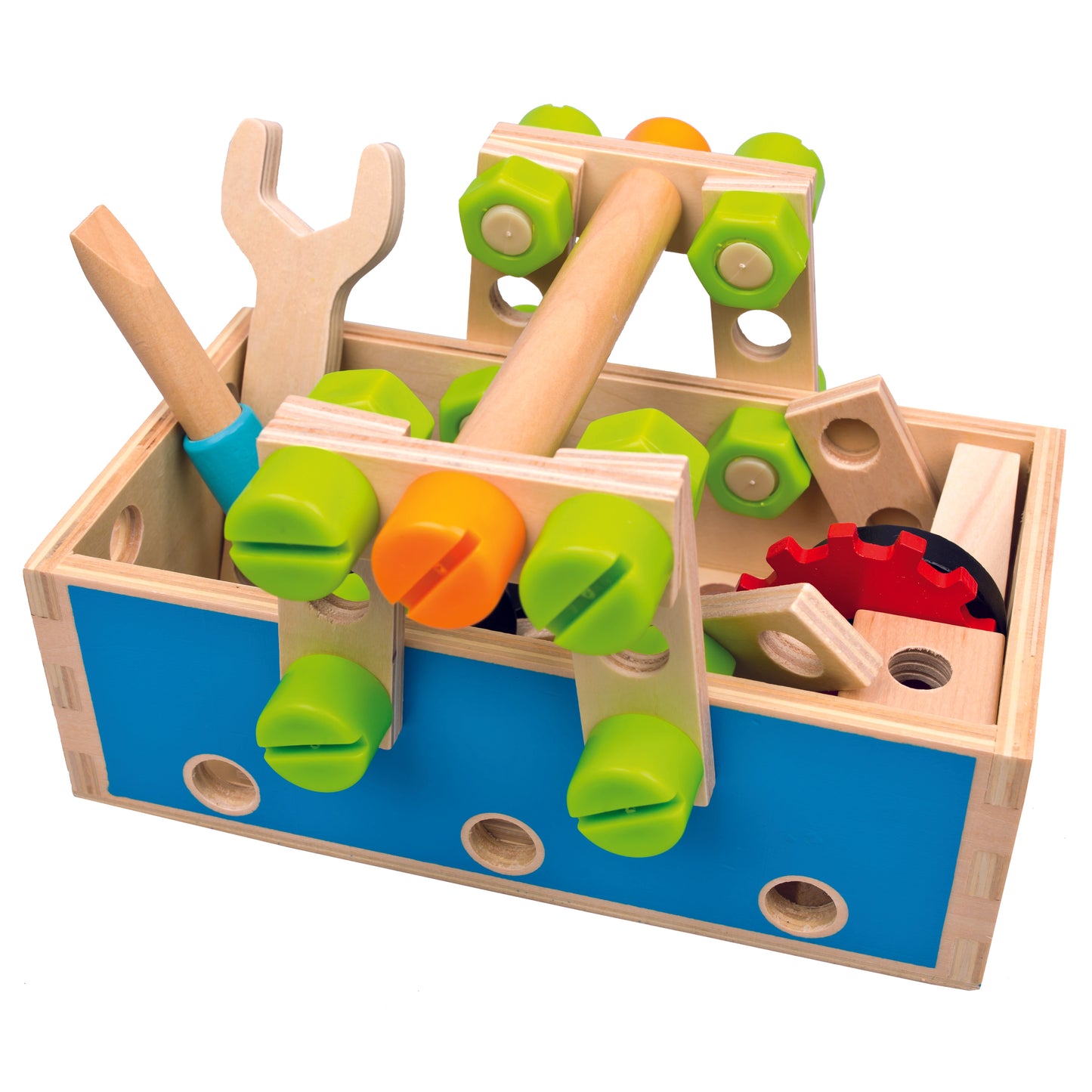 Деревянный ящик для инструментов для детей.