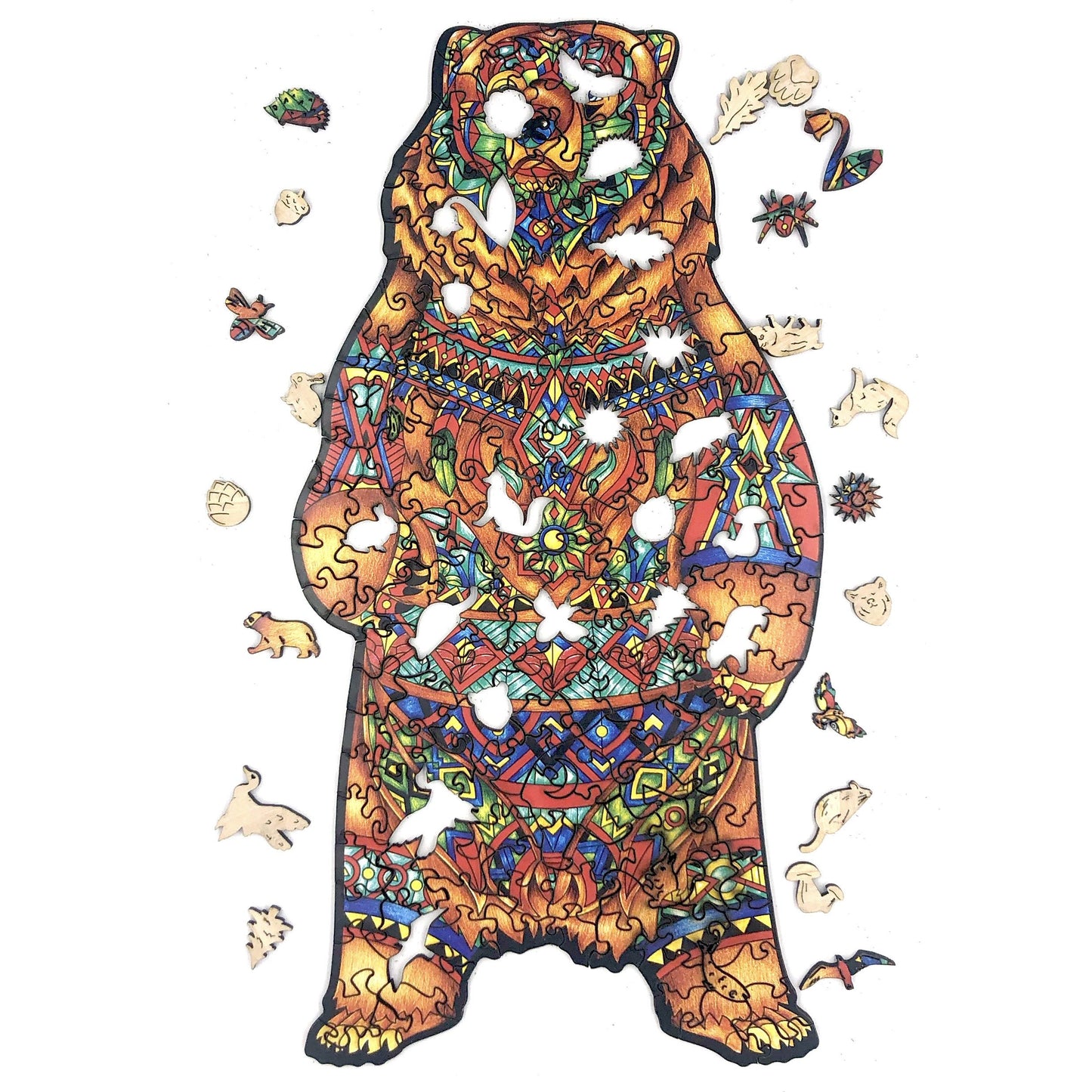 Koka figūru puzle "Valdzinošais lācis"