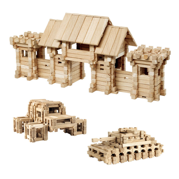 Igroteco деревянный конструктор для детей "Большая крерость", 296 шт.